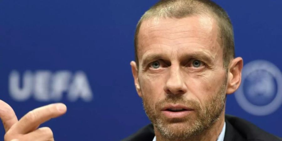 Will in den europäischen Wettbewerben die Abseitsregel ändern: UEFA-Präsident Aleksander Ceferin. Foto: Laurent Gillieron/KEYSTONE/dpa