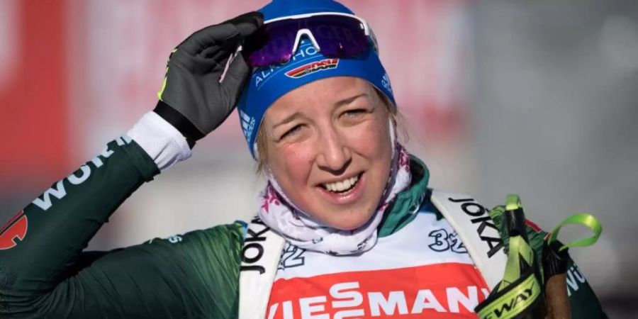 Auf dem Weg zurück in die Spitze: Biathletin Franziska Preuss. Foto: Sven Hoppe/dpa