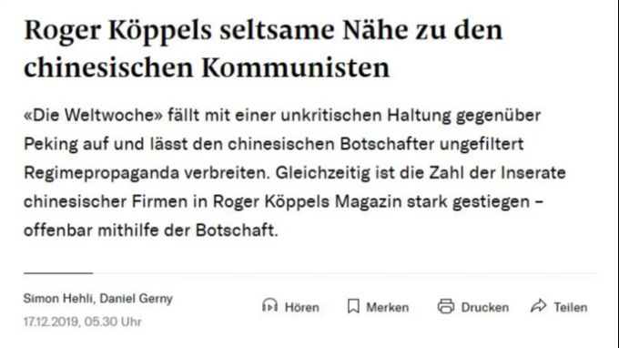 Dieser Artikel über die «Weltwoche» sorgt für rote Köpfe. NZZ Köppel