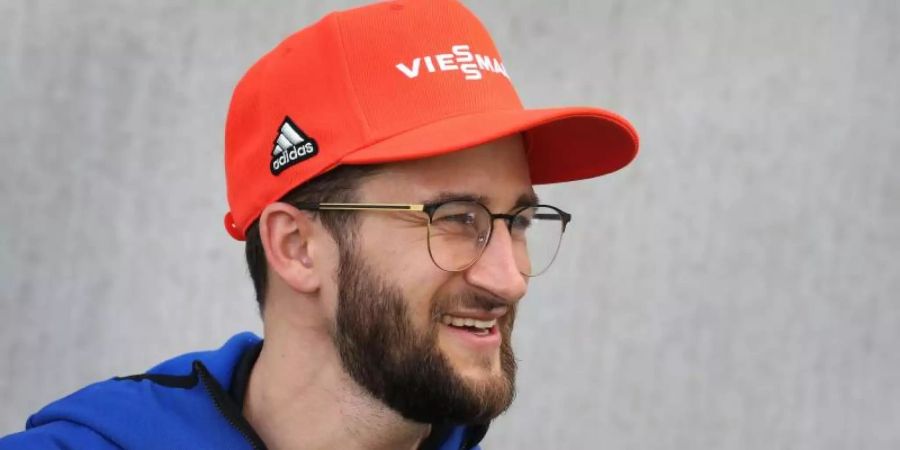 Skisprung-Weltmeister Eisenbichler will nach seiner Karriere weiterhin als Bundespolizist arbeiten. Foto: Karl-Josef Hildenbrand/Archivbild