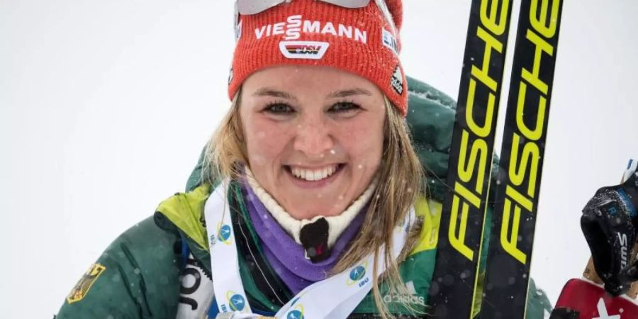 Bei den Biathlon-Damen ruhen einige Hoffnungen auf Denise Herrmann. Foto: Sven Hoppe/dpa