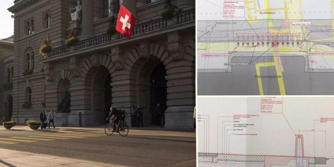 Baupläne zeigen - 13 Poller sollen Bundeshaus vor Terror schützen
