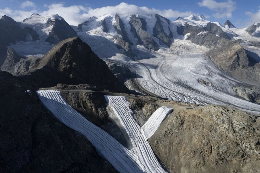 Morteratschgletscher Gletscherschmelze Hitzesommer