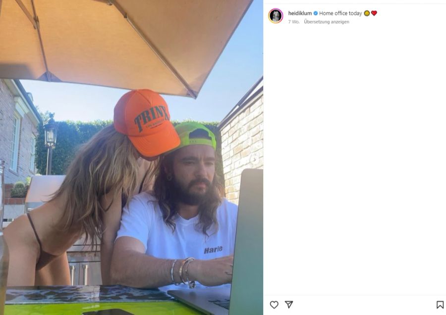 Heidi und Tom schmusen gerne auf Instagram.