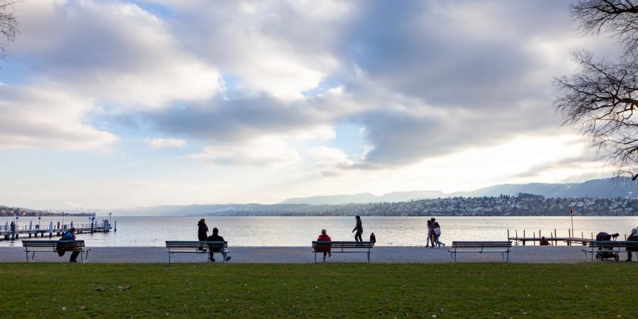 Das Zürichhorn in der Stadt Zürich.