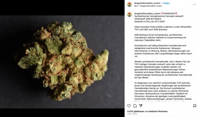 Die DILU warnt vor verseuchten Drogen. Drogen