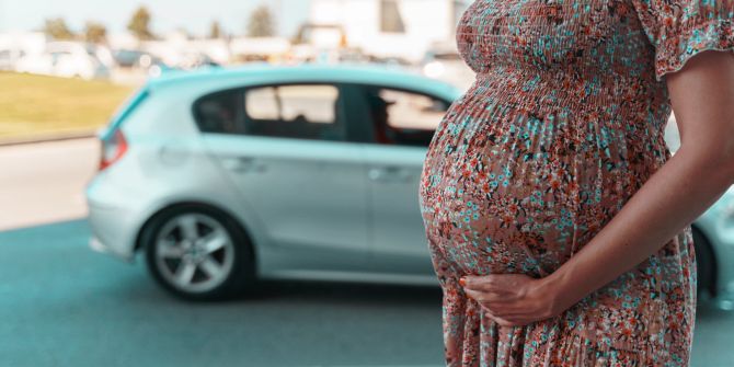 Schwanger Autofahren Frau