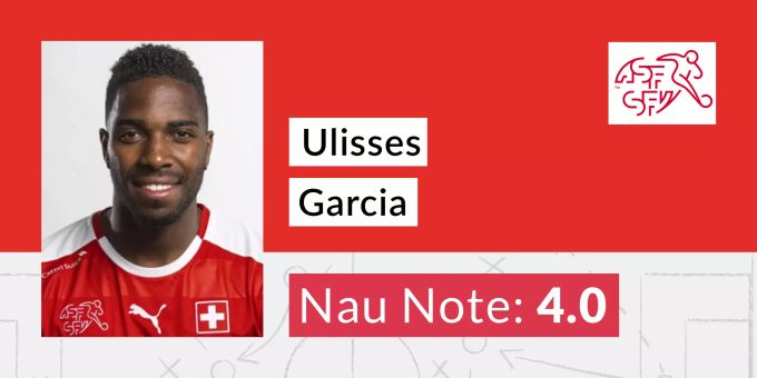 Die Nau.ch-Note für Ulisses Garcia nach dem Spiel der Schweizer Nati gegen Italien. Ulisses Garcia Schweizer Nati