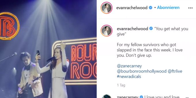 Evan Rachel Wood zeigt was sie von Marylin Manson hält. evan rachel wood