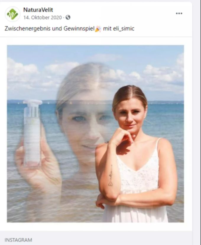Eli Simic macht Werbung für eine Brustcreme von «NaturaVelit». eli