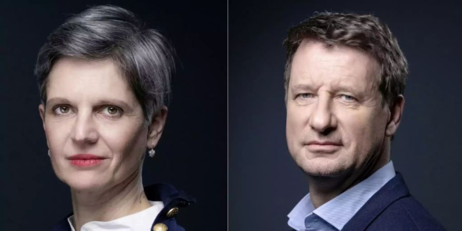 Sandrine Rousseau (l.) und Yannick Jadot