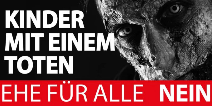 Mit diesem Sujet werben Gegner der «Ehe für alle» für ein Nein. Ehe für alle