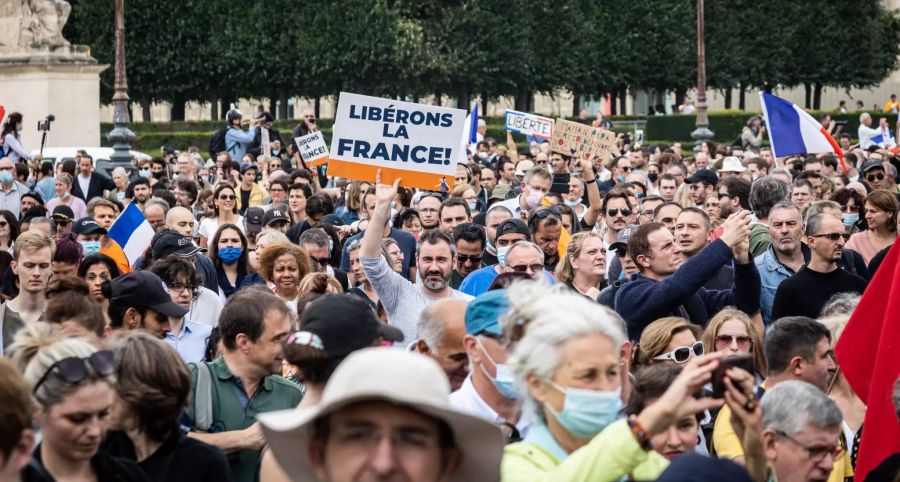 Demonstration against COVID-19 new restrictions in France