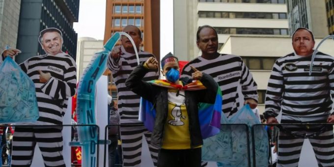 Proteste gegen Präsident Bolsonaro Proteste gegen Präsident Bolsonaro