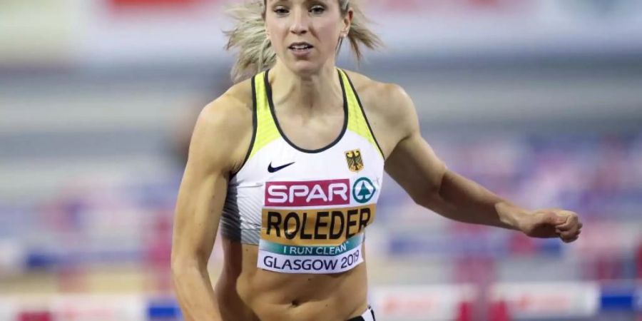 Cindy Roleder hat bei der Hallen-EM der Leichtathleten in Glasgow über 60 Meter Hürden Silber geholt. Foto: Soeren Stache