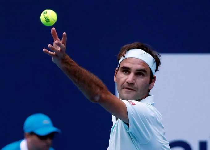 Gehört zu den Stärken des Schweizers: Der Aufschlag. Roger Federer