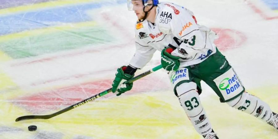 Simon Sezemsky ist bei den Augsburger Panthern der Shootingstar. Foto: Uwe Anspach