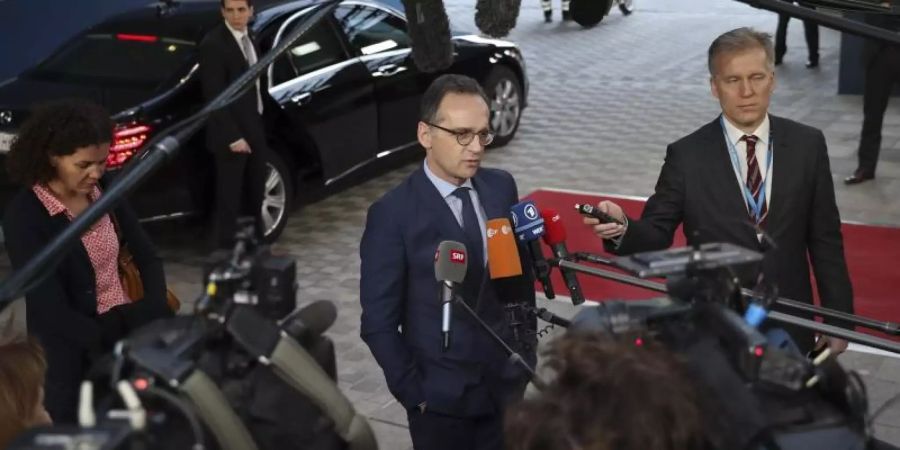 Heiko Maas beim EU-Aussenministertreffen. Foto: Francisco Seco/AP