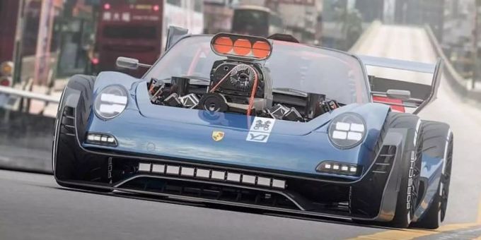 So soll der fertige Porsche aussehen. Porsche V8