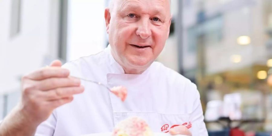 Dario Fontanella hat das Spaghetti-Eis erfunden. Foto: Uwe Anspach