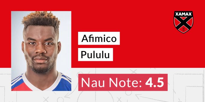 Die Nau-Note für Pululu Afimico von Xamax Pululu Afimico von Xamax