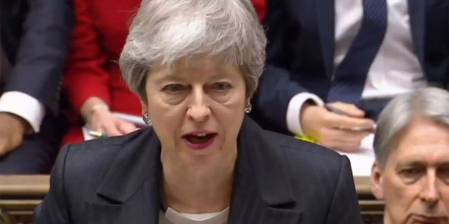 Premierministerin Theresa May am Mittwoch im Parlament