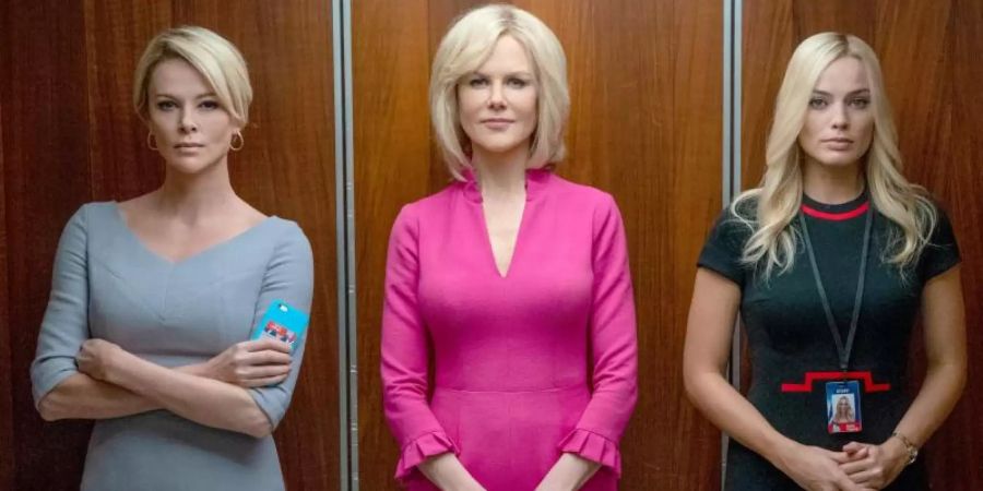 Die drei Journalistinnen Megyn Kelly (Charlize Theron) (l-r), Gretchen Carlson (Nicole Kidman) und Kayla Pospisil (Margot Robbie) wollen den Senderchef von Fox News zu Fall bringen. Foto: Hilary Bronwyn Gayle/Wild Bunch/dpa