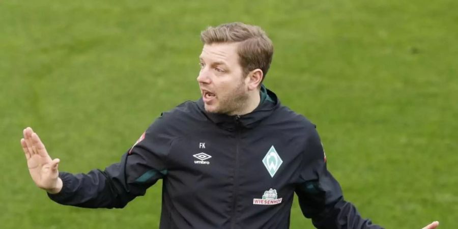 Kann noch nicht mit dem Training in Kleingruppen beginnen: Florian Kohfeldt, Trainer des SV Werder Bremen. Foto: Clara Margais/dpa