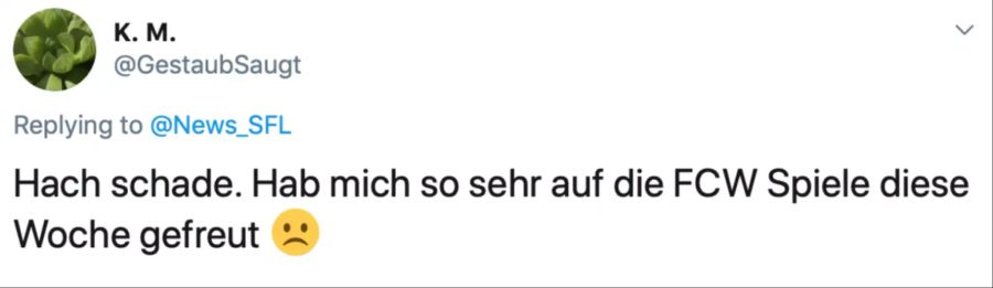 «GestaubSaugt» hätte gerne das Spiel des FC Winterthur besucht.