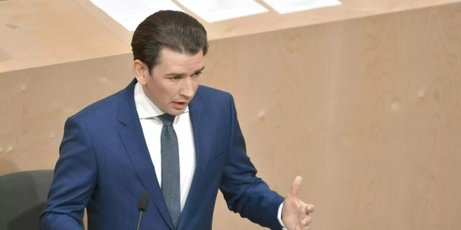 Kurz in Österreichs Parlament