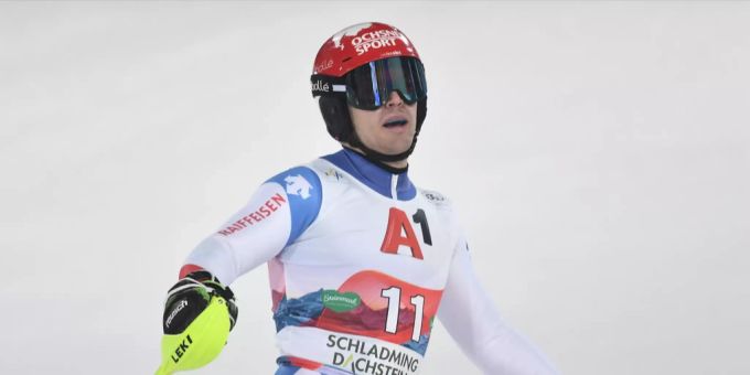 Loïc Meillard beim Einsatz in Schladming. Loïc Meillard
