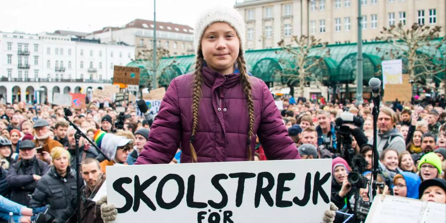 Klimaaktivistin Greta Thunberg in Hamburg