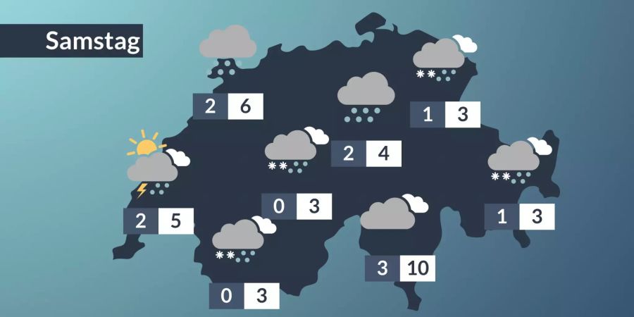 Das Wetter am Samstag.