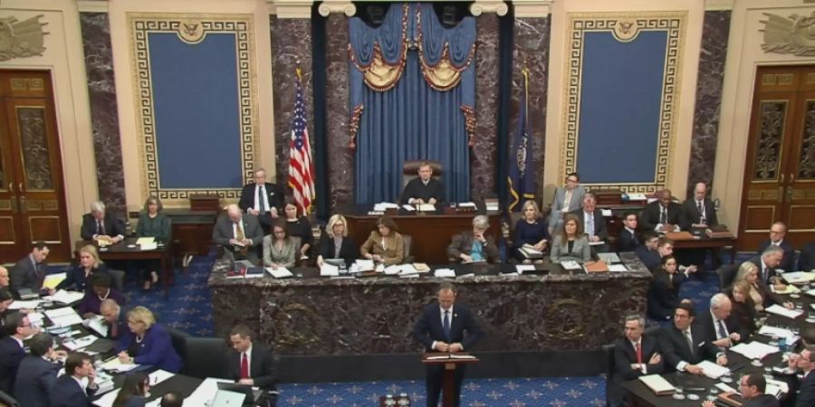 Adam Schiff beim Schlussplädoyer im Senat