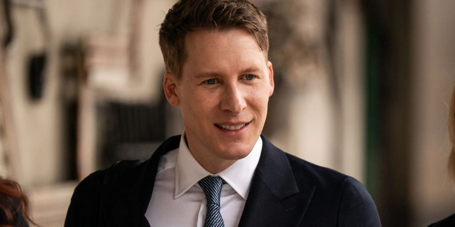 Dustin Lance Black, Oscar-Preisträger aus den USA, kommt vor dem Westminster Magistrates' Court an.