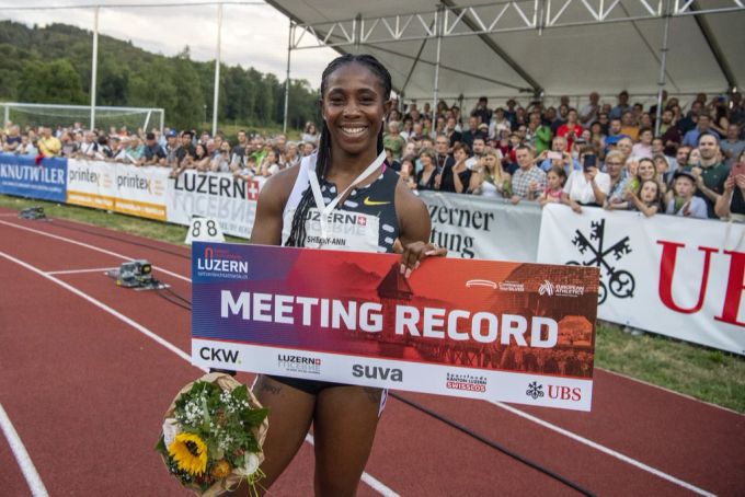 Shelly-Ann Fraser-Pryce stellte mit 10,82 Sekunden einen neuen Meetingrekord auf. Shelly-Ann Fraser-Pryce