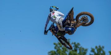 Landet zwei Mal auf dem Podest: Jeremy Seewer mit seiner Yamaha.
