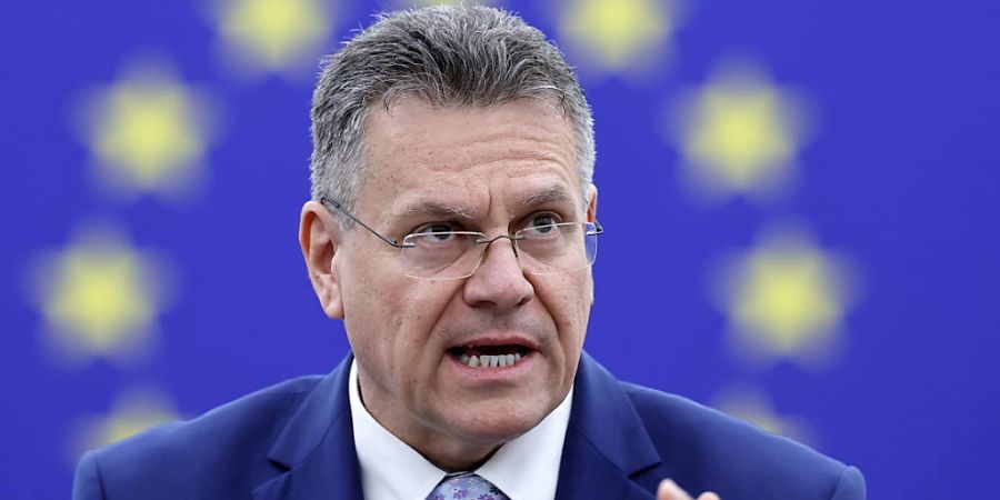 EU-Kommissar Maros Sefcovic verfügt über ein Mandat, um mit der Schweiz Verhandlungen aufzunehmen. (Archivbild)