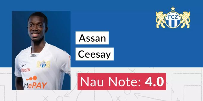 Die Nau.ch-Note für Assan Ceesay vom FCZ. FCZ