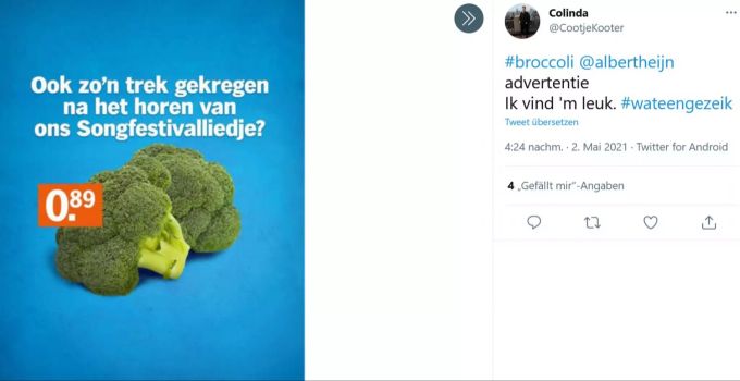 Diese Werbekampagne von Alber Heijn stösst auf Unverständnis. eurovision song contest