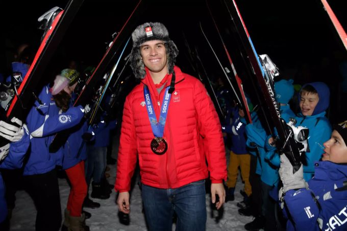Sandro Viletta holte 2014 in Sotschi Olympia-Gold in der Kombination. Sandro Viletta
