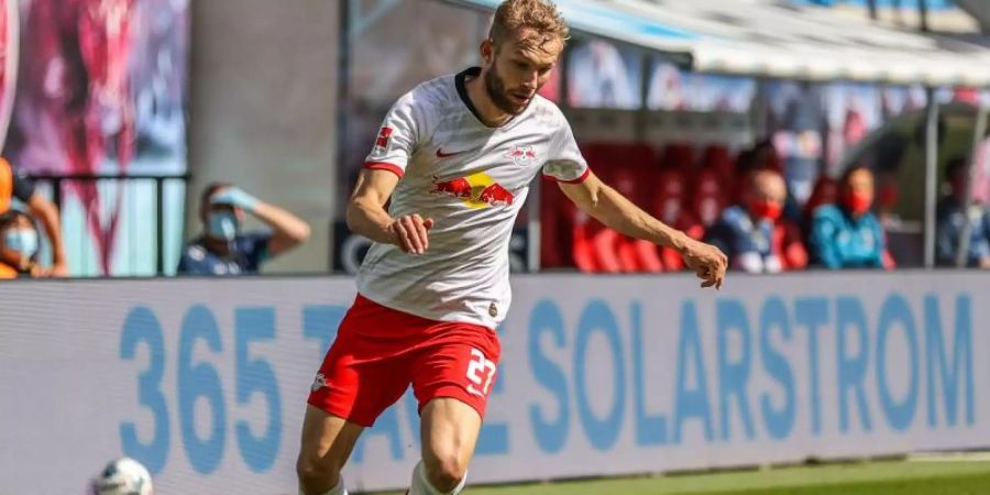 Könnte bald wieder für RB Leipzig auflaufen: Konrad Laimer. Foto: Jan Woitas/dpa-Zentralbild/dpa