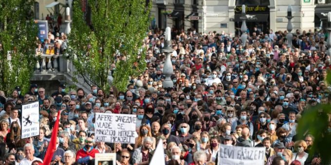 Protest in Ljubljana Ljubljana