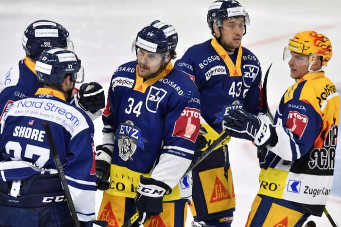 Dem EVZ fehlt noch ein Sieg bis zum Halbfinal-Einzug. Der SCB muss am Freitag gewinnen. EVZ SCB
