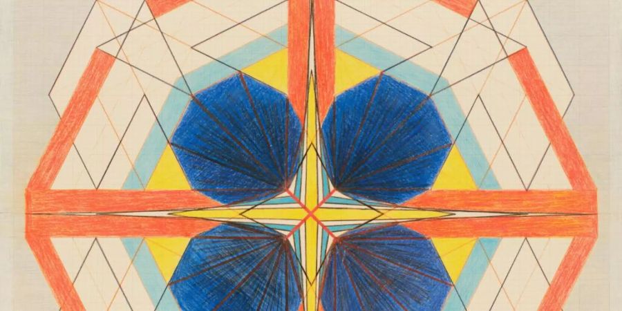 Eine Zeichnung aus dem Kosmos der Aargauer Künstlerin, Forscherin und Heilpraktikerin Emma Kunz (1892 bis 1963). Die Werke waren erstmals 1973 im Aargauer Kunsthaus zu sehen.