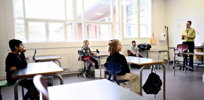 In Dänemark gilt für Kinder der Primarschule keine Maskenpflicht mehr. Dänemark Coronavirus
