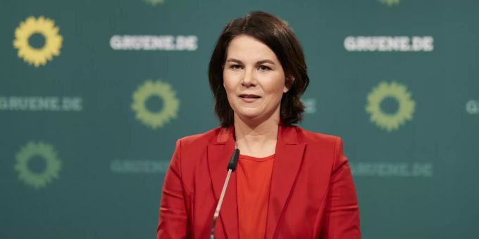Kanzlerkandidatin der Grünen Annalena Baerbock. Bündnis 90/die Grünen