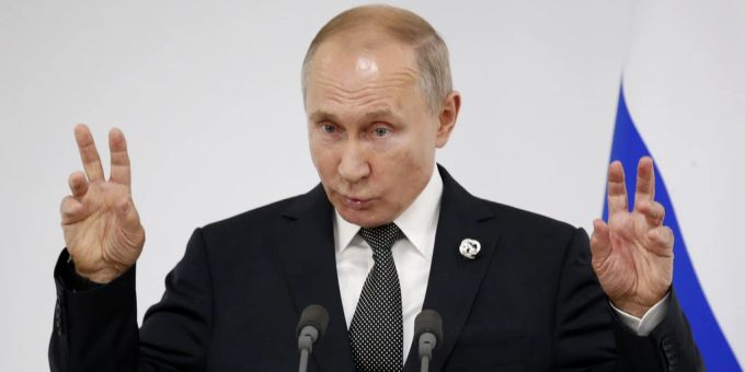 Russlands Präsident Wladimir Putin. Ukraine Krieg