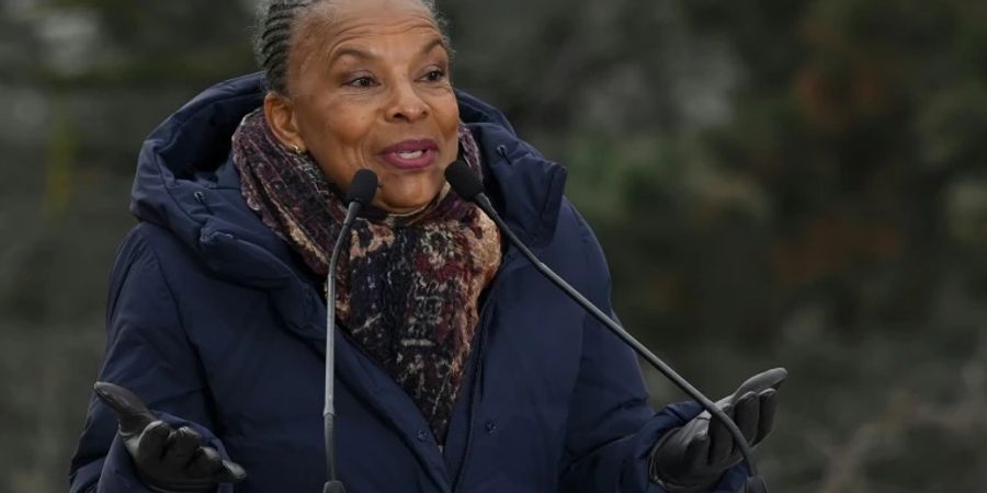 Christiane Taubira bei ihrem Auftritt in Lyon
