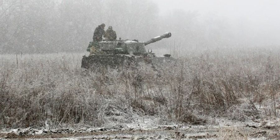 Ukrainischer Panzer nahe Luhansk